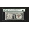Image 1 : 1935A $1 Silver Certificate WWII Emergency Hawaii Note PMG 64EPQ