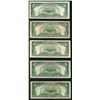 Image 2 : Lot of (5) 1928C $5 Legal Tender Notes