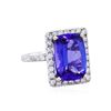 Image 1 : 14KT White Gold GIA 9.26ct Tanzanite and Diamond Ring