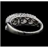 Image 3 : 18KT White Gold 1.04ctw Diamond Ring
