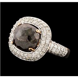 14KT Rose Gold 4.48ctw Brown Diamond Ring