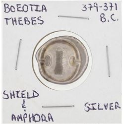 379-371 BC Boeotia Thebes Shield and Amphora Silver Coin