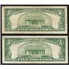 Image 2 : Lot of (2) 1928E $5 Legal Tender Notes