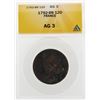 Image 1 : 1792-BB 12D France Coin ANACS AG3