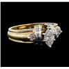 Image 1 : 14KT Two Tone Gold 0.76ctw Diamond Ring
