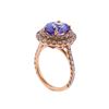 Image 3 : 14KT Rose Gold 3.75ct Tanzanite and Diamond Ring