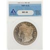 Image 1 : 1881-S $1 Morgan Silver Dollar Coin ANACS MS66