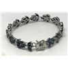 Image 1 : #4-STERLING SILVER SAPPHIRE(17CT) BRACELET