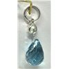Image 1 : #5-14K GOLD TOPAZ & SAPPHIRE(0.16CT) PENDANT
