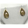 Image 1 : #16-18K GOLD DIAMOND EARRINGS
