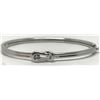Image 1 : #19-STERLING SILVER DIAMOND(0.15CT) BANGLE
