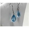 Image 1 : #28-14K GOLD BLUE TOPAZ EARRINGS