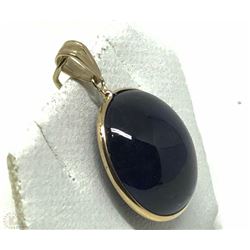 #35-14K GOLD SAPPHIRE(19.5CT) PENDANT
