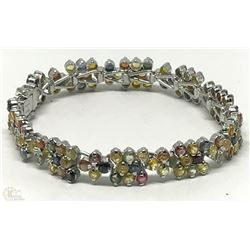 #43-STERLING SILVER SAPPHIRE(22CT) BRACELET
