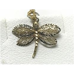 #46-14K GOLD DIAMOND PENDANT