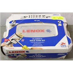 NEW LENOX 10PC PLUMBERS HOLE SAW KIT
