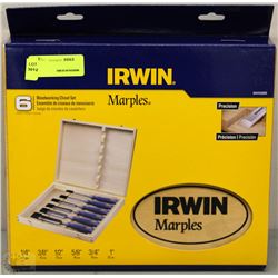 NEW IRWIN MARPLES 6PC WOODWORKING CHISEL SET