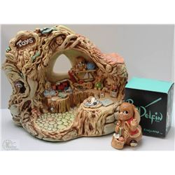 VINTAGE PENDELFIN - THE TOYSHOP & NEW BOY FIGURE
