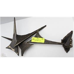 CAST IRON ABSTRACT ART SCULPTURE (16"X8")