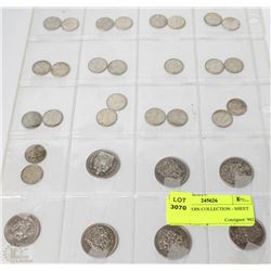 ESTATE COIN COLLECTION - SHEET W/SEVEN