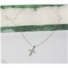 Image 1 : .925 SILVER 16" CHAIN W/.925 SILVER CROSS