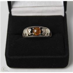 .925 SILVER RING W/ELEPHANT DESIGN &