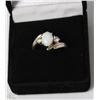Image 1 : .925 SILVER RING W/OPAL GEMSTONE - SIZE 7