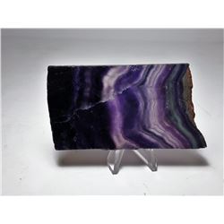 MULTI COLORED FLUORITE SLAB GEMSTONE