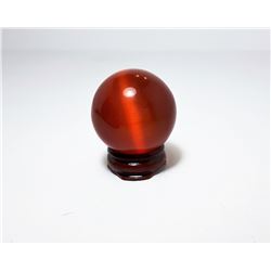 RED MEXICAN CATS EYE OPAL SPHERE