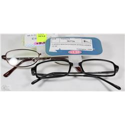 TWO LADIES EYEGLASSES +2.50