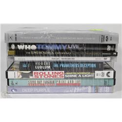 BUNDLE OF 8 CONCERT DVDS INCL. HENDRIX,
