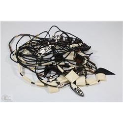 BOX W/15 HANDCRAFTED WOOD & BONE