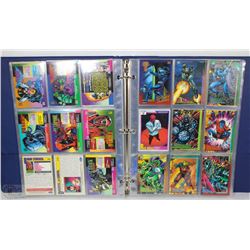 BLUE BINDER W/OVER 70 MARVEL COLLECTOR