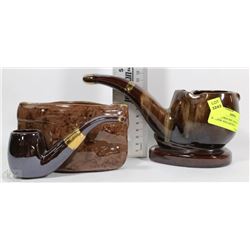 1950'S RUBEN PIPE TOBACCO HOLDER AND ASHTRAY