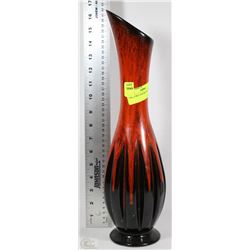 LARGE RED AND BLACK VASE