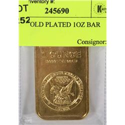 APMEX GOLD PLATED 1OZ BAR