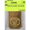 Image 1 : APMEX GOLD PLATED 1OZ BAR