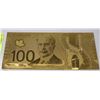 Image 1 : CANADIAN $100 DOLLAR GOLD BANK NOTE