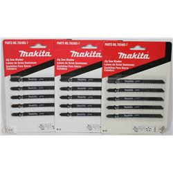 LOT OF 3 MAKITA JIG SAW BLADE SETS