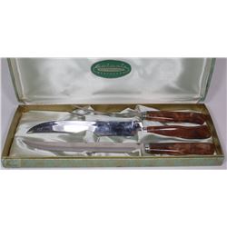 VINTAGE CARVING SET WITH BAKELITE HANDLES