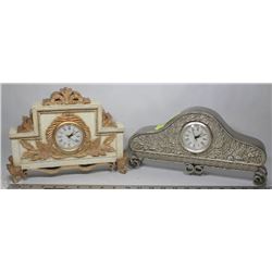 2 MANTEL CLOCKS
