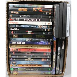 BOX W/28 ACTION DVD MOVIES