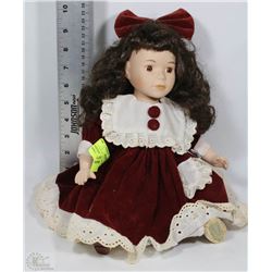 VINTAGE MUSICAL PORCELAIN DOLL