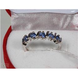 #34-BLUE SAPPHIRE .925 STERLING SILVER RING