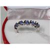 Image 1 : #34-BLUE SAPPHIRE .925 STERLING SILVER RING