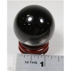#3-NATURAL OBSIDIAN SPHERE CRYSTAL QUARTZ