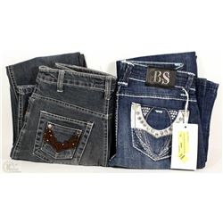 LOT OF 2 DESIGNER JEANS SIZE ONE SIZE 26 ONE 25