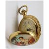 Image 1 : GOLD AND ENAMELED POCKET WATCH IN WORKING ORDER