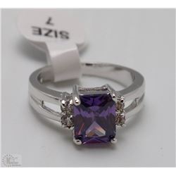 LADIES 10KT WHITE GOLD FILLED/PLATED RING SZ 7