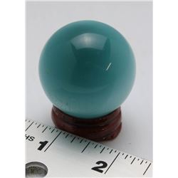 #1-BLUE CATE EYE SPHERE CRYSTAL QUARTZ